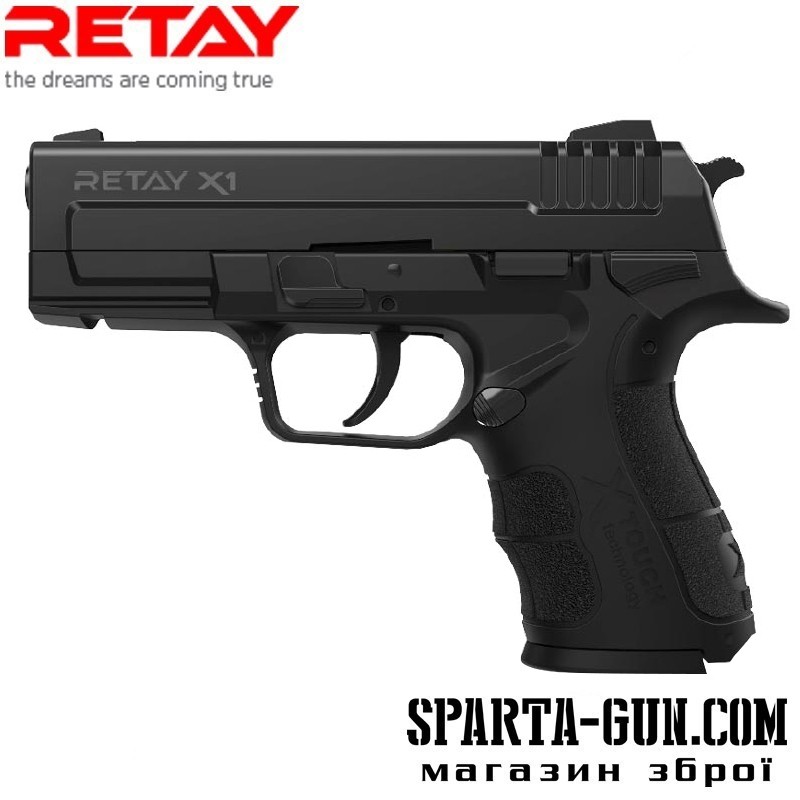  Пистолет стартовый Retay X1 кал. 9 мм. Цвет - black.