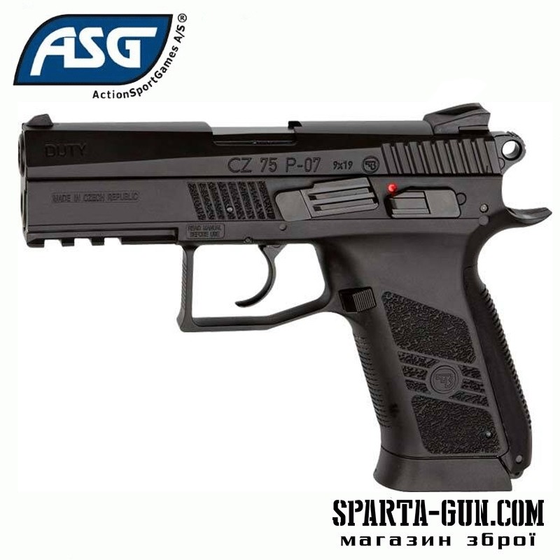  Пистолет пневматический ASG CZ 75 P-07 Duty Blowback BB кал. 4.5 мм