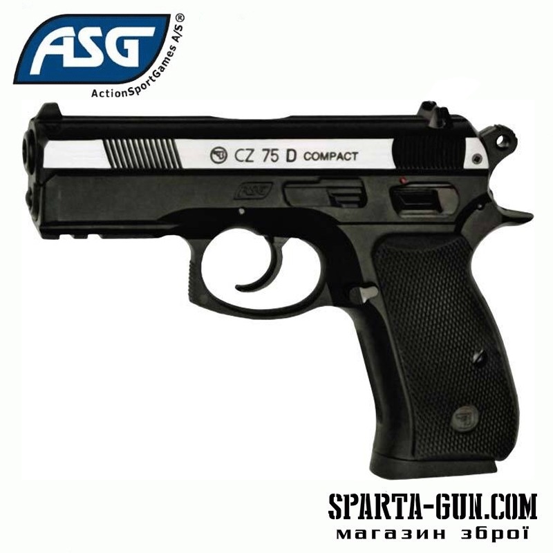  Пистолет пневматический ASG CZ 75D Compact Nickel BB кал. 4.5 мм