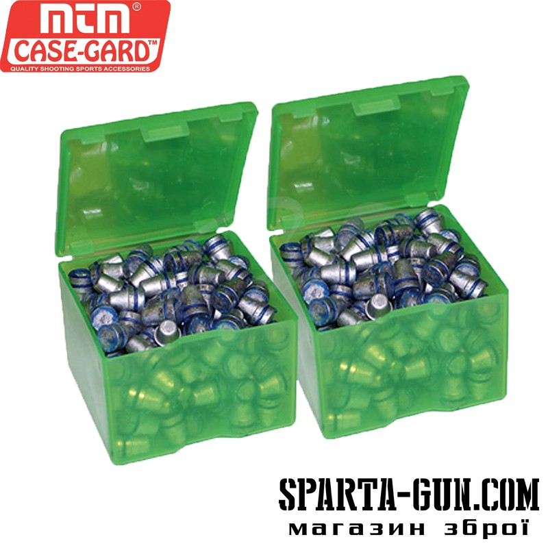 Коробка для пуль MTM Cast Bullet Box (8,6х8,6х6,3 см) (2 шт). Цвет - зеленый