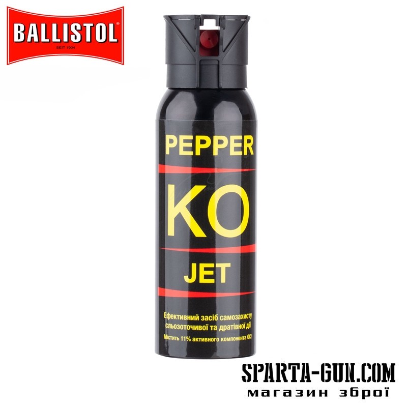 Газовый баллончик Klever Pepper KO Jet струйный. Объем - 100 мл