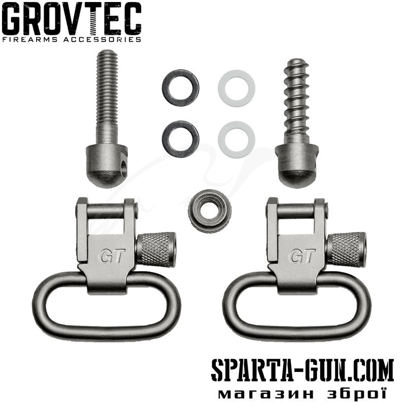 Набор антабок GrovTec 2.5 см с монтажными винтами/никелированные
