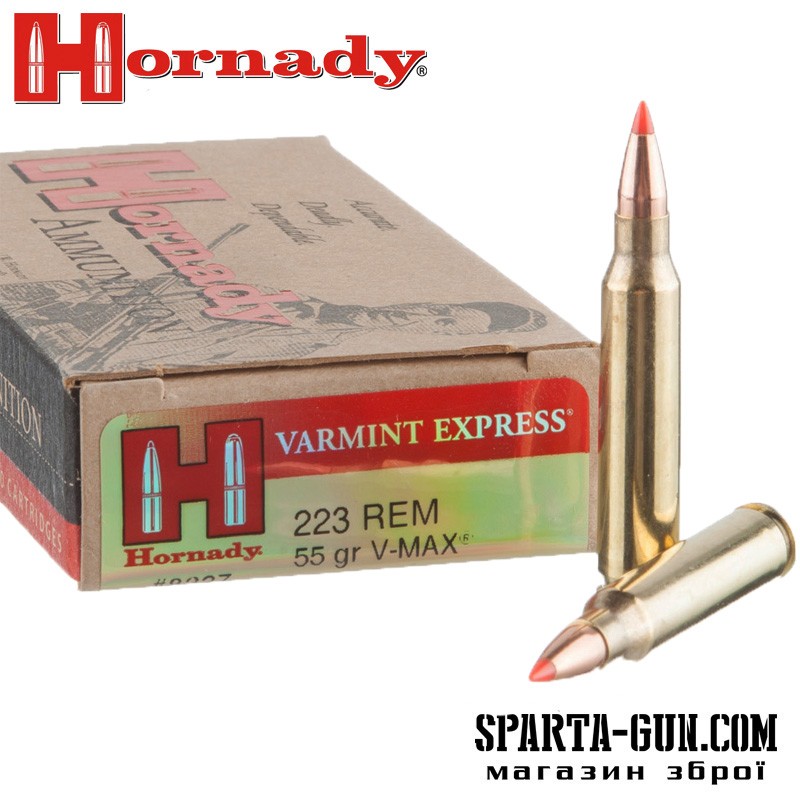Патрон Hornady Varmint Express кал .223 Rem (5,56/45) пуля V-Max масса 3.56 г