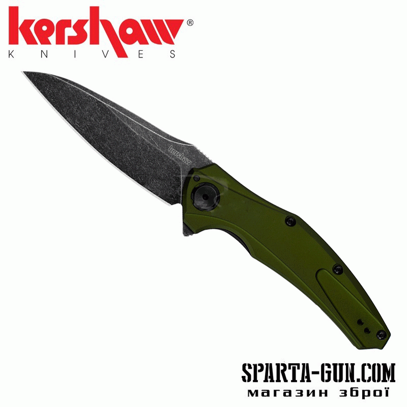 Нож KAI Kershaw Bareknuckle Black Blade. Цвет - олива