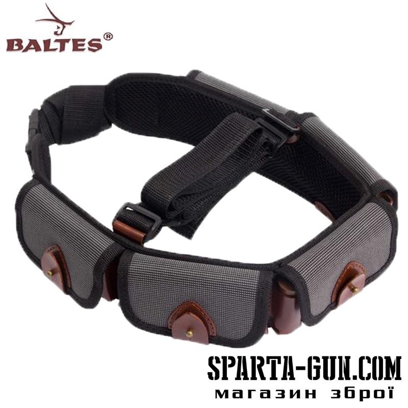 Патронташ синтетический c кордовыми клапанами, на 25 патронов,12 калибра и разгрузочной шлеей