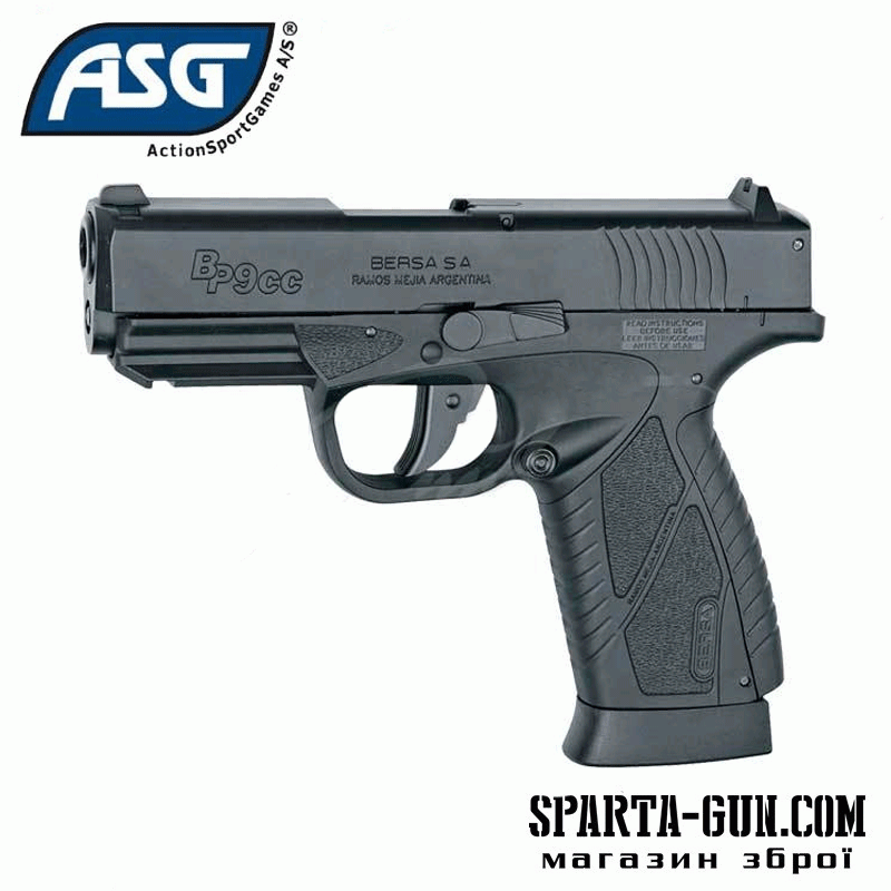 Пистолет пневматический ASG Bersa BP9CC Blowback!. Корпус - пластик