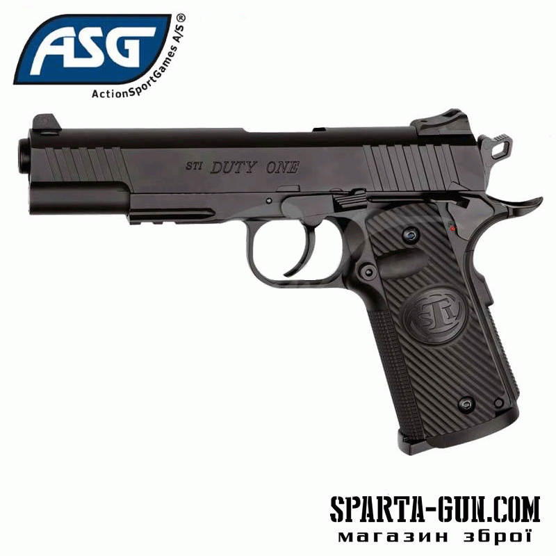 Пистолет пневматический ASG STI Duty One Blowback. Корпус - металл