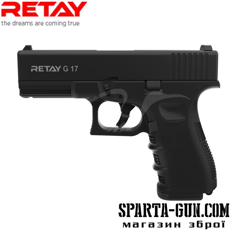 Пистолет стартовый Retay G17 кал. 9 мм. Цвет - black.