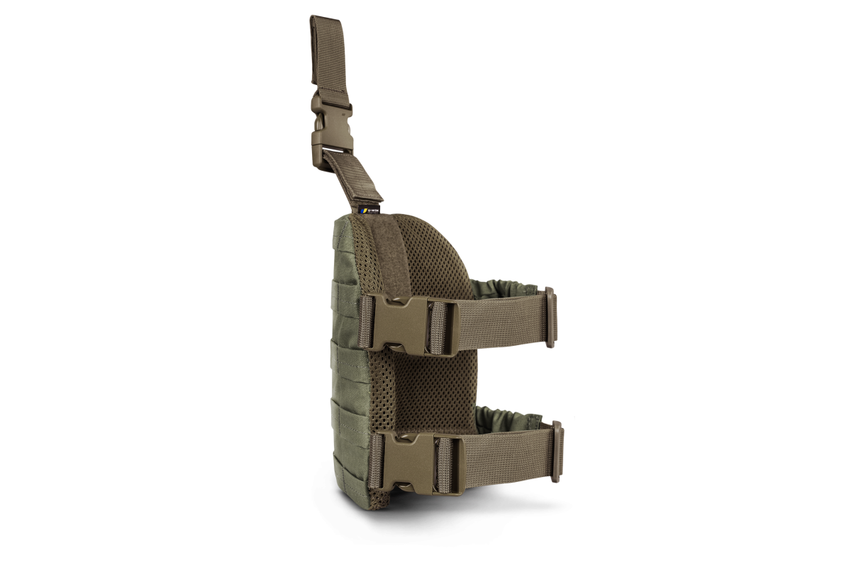 Стегнова набедрена платформа на праву ногу під балістичний захист U-WIN PRO Cordura® 500 Ranger Green / Темна Олива