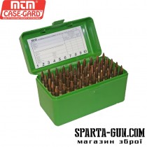 Коробка MTM RL-50 на 50 патронов кал. 22-250 Rem; 243 Win; 6 mm BR Norma; 6,5x55; 30-30 Win; 7,62x39 и 308 Win.
