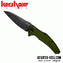 Нож KAI Kershaw Bareknuckle Black Blade. Цвет - олива