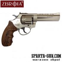 Револьвер флобера ZBROIA PROFI-4.5" (сатин / дерево)