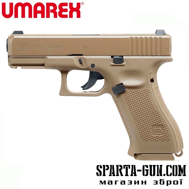 Пистолет пневматический Umarex Glock19X Tan кал. 4.5 мм ВВ