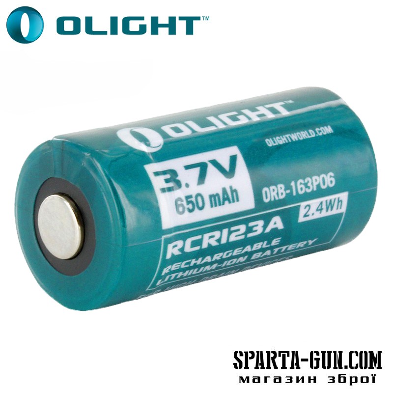 Аккумуляторная батарея Olight RCR 123 Li-ion 650 mAh 3.7V